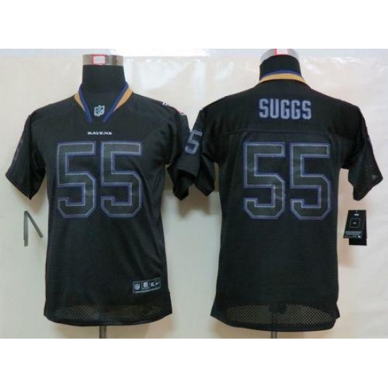 Nike Ravens #55 Terrell Suggs Lights Out Black Youth Stitched NFL Elite Jersey Nike Ravens #55 Terrell Suggs Lights Out Black Youth Stitched NFL Elite Jersey