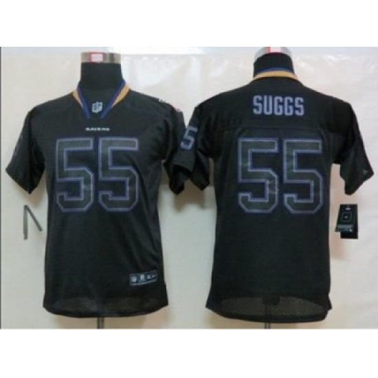 Nike Youth Baltimore Ravens #55 Terrell Suggs Black Jerseys(Lights Out Elite) Nike Youth Baltimore Ravens #55 Terrell Suggs Black Jerseys(Lights Out Elite)