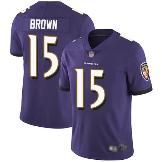 Ravens 15 Marquise Brown Purple Team Color Youth Stitched Football Vapor Untouchable Limited Jersey Ravens 15 Marquise Brown Purple Team Color Youth Stitched Football Vapor Untouchable Limited Jersey