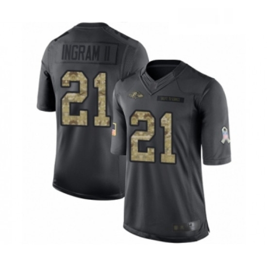 Youth Baltimore Ravens 21 Mark Ingram II Limited Black 2016 Salute to Service Football Jersey Youth Baltimore Ravens 21 Mark Ingram II Limited Black 2016 Salute to Service Football Jersey