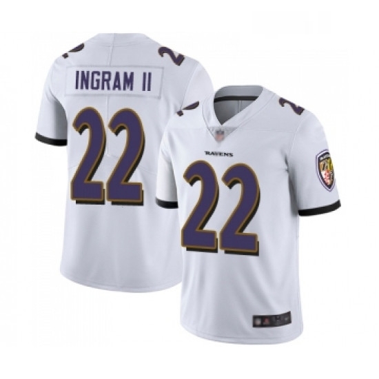 Youth Baltimore Ravens 22 Mark Ingram II White Vapor Untouchable Limited Player Football Jersey Youth Baltimore Ravens 22 Mark Ingram II White Vapor Untouchable Limited Player Football Jersey