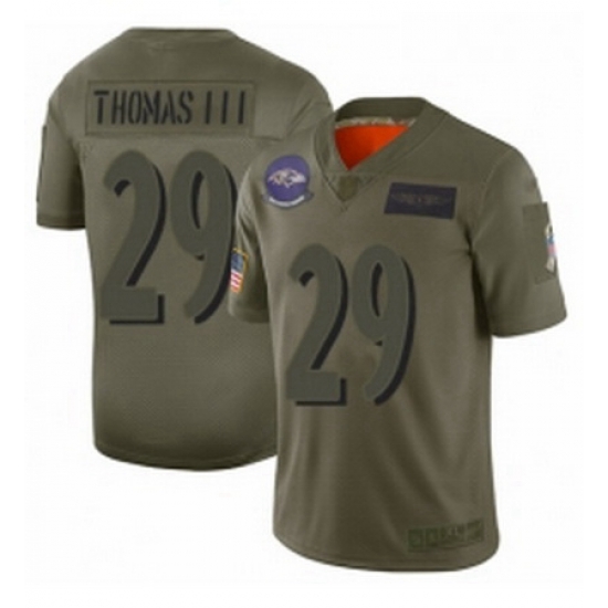 Youth Baltimore Ravens 29 Earl Thomas III Limited Camo 2019 Salute to Service Football Jersey Youth Baltimore Ravens 29 Earl Thomas III Limited Camo 2019 Salute to Service Football Jersey