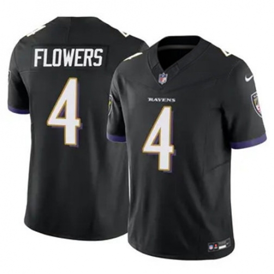 Youth Baltimore Ravens 4 Zay Flowers Black 2023 F U S E Vapor Limited Football Jersey Youth Baltimore Ravens 4 Zay Flowers Black 2023 F U S E Vapor Limited Football Jersey
