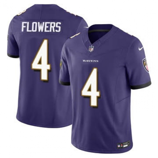 Youth Baltimore Ravens 4 Zay Flowers Purple 2023 F U S E Vapor Limited Football Jersey Youth Baltimore Ravens 4 Zay Flowers Purple 2023 F U S E Vapor Limited Football Jersey