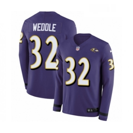 Youth Nike Baltimore Ravens 32 Eric Weddle Limited Purple Therma Long Sleeve NFL Jersey Youth Nike Baltimore Ravens 32 Eric Weddle Limited Purple Therma Long Sleeve NFL Jersey