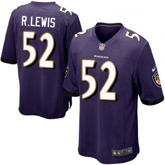 Youth Nike Baltimore Ravens 52 Ray Lewis Game Purple Team Color NFL Jersey Youth Nike Baltimore Ravens 52 Ray Lewis Game Purple Team Color NFL Jersey
