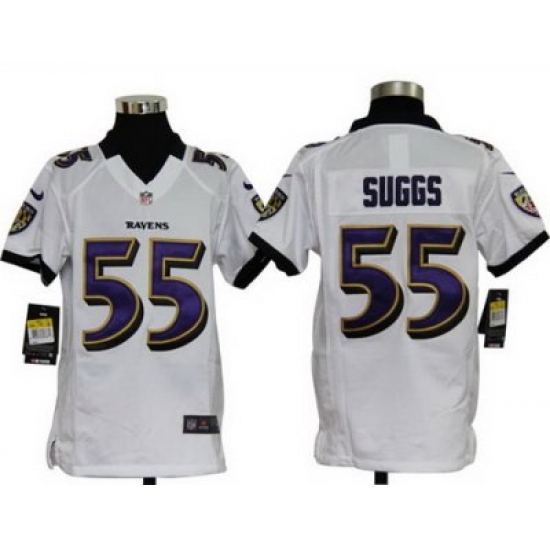 Youth Nike Baltimore Ravens #55 Terrell Suggs White Nike NFL Jerseys Youth Nike Baltimore Ravens #55 Terrell Suggs White Nike NFL Jerseys