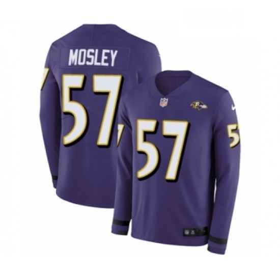 Youth Nike Baltimore Ravens 57 CJ Mosley Limited Purple Therma Long Sleeve NFL Jersey Youth Nike Baltimore Ravens 57 CJ Mosley Limited Purple Therma Long Sleeve NFL Jersey