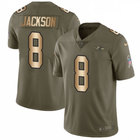 Youth Nike Baltimore Ravens 8 Lamar Jackson Limited OliveGold Salute to Service NFL Jersey Youth Nike Baltimore Ravens 8 Lamar Jackson Limited OliveGold Salute to Service NFL Jersey