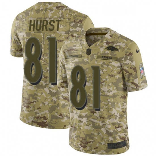 Youth Nike Baltimore Ravens 81 Hayden Hurst Limited Camo 2018 Salute to Service NFL Jersey Youth Nike Baltimore Ravens 81 Hayden Hurst Limited Camo 2018 Salute to Service NFL Jersey