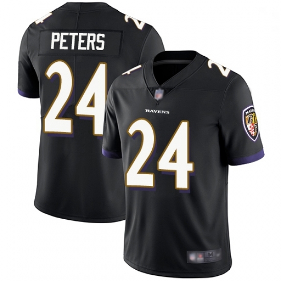 Youth Ravens 24 Marcus Peters Black Alternate Stitched Football Vapor Untouchable Limited Jersey Youth Ravens 24 Marcus Peters Black Alternate Stitched Football Vapor Untouchable Limited Jersey