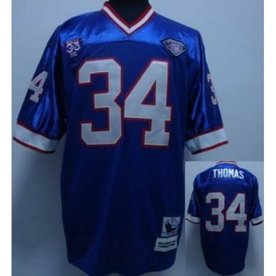 BUFFALO BILLs 34 THOMAS blue mitchell&ness BUFFALO BILLs 34 THOMAS blue mitchell&ness
