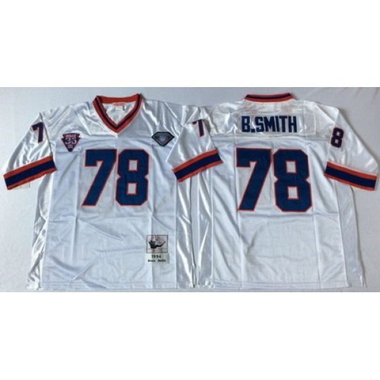 Bills 78 B Smith White Throwback Jersey Bills 78 B Smith White Throwback Jersey