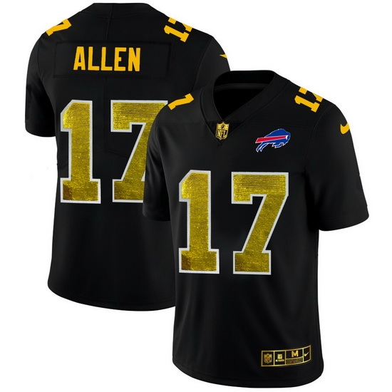 Buffalo Bills 17 Josh Allen Men Black Nike Golden Sequin Vapor Limited NFL Jersey Buffalo Bills 17 Josh Allen Men Black Nike Golden Sequin Vapor Limited NFL Jersey