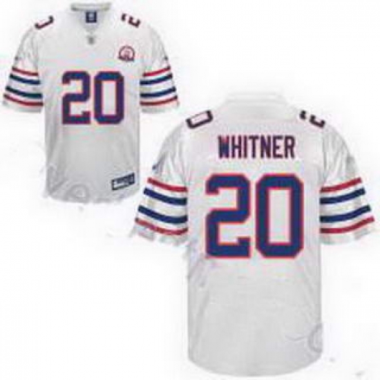 Buffalo Bills 20 Donte Whitner White Throwback Jersey 50th Anniversary Patch Buffalo Bills 20 Donte Whitner White Throwback Jersey 50th Anniversary Patch