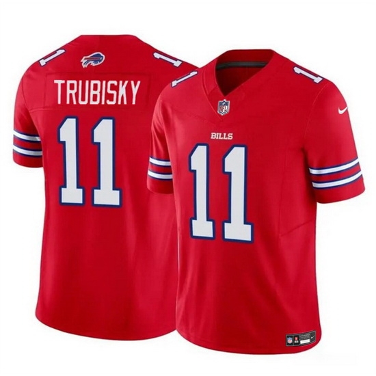 Men Buffalo Bills 11 Mitch Trubisky Red 2023 F U S E Vapor Untouchable Limited Stitched Football Jersey Men Buffalo Bills 11 Mitch Trubisky Red 2023 F U S E Vapor Untouchable Limited Stitched Football Jersey