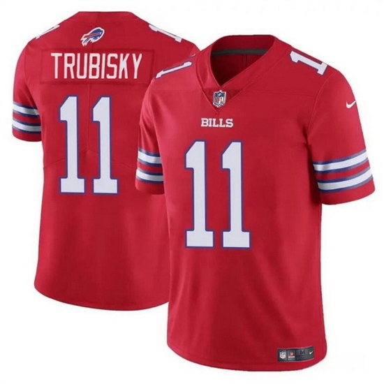 Men Buffalo Bills 11 Mitch Trubisky Red Vapor Untouchable Limited Stitched Football Jersey Men Buffalo Bills 11 Mitch Trubisky Red Vapor Untouchable Limited Stitched Football Jersey