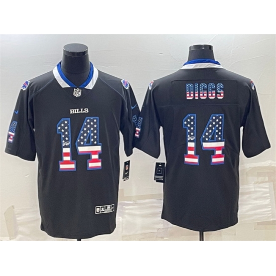 Men Buffalo Bills 14 Stefon Diggs Black 2018 USA Flag Fashion Limited Stitched Jersey Men Buffalo Bills 14 Stefon Diggs Black 2018 USA Flag Fashion Limited Stitched Jersey