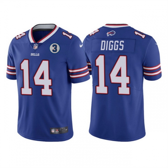 Men Buffalo Bills 14 Stefon Diggs Blue With NO 3 Patch Vapor Untouchable Limited Stitched NFL Jersey Men Buffalo Bills 14 Stefon Diggs Blue With NO 3 Patch Vapor Untouchable Limited Stitched NFL Jersey