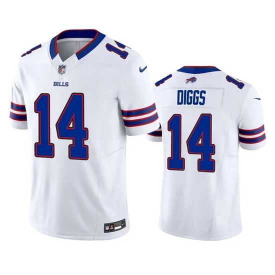 Men Buffalo Bills 14 Stefon Diggs White 2023 F U S E Vapor Untouchable Limited Stitched Jersey Men Buffalo Bills 14 Stefon Diggs White 2023 F U S E Vapor Untouchable Limited Stitched Jersey