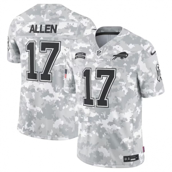 Men Buffalo Bills 17 Josh Allen 2024 Arctic Camo Salute To Service Limited Stitched Football Jersey Men Buffalo Bills 17 Josh Allen 2024 Arctic Camo Salute To Service Limited Stitched Football Jersey