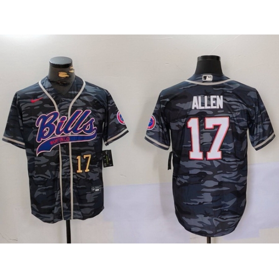 Men Buffalo Bills 17 Josh Allen Camo Team Cool Base Stitched Baseball Jersey 1 Men Buffalo Bills 17 Josh Allen Camo Team Cool Base Stitched Baseball Jersey 1
