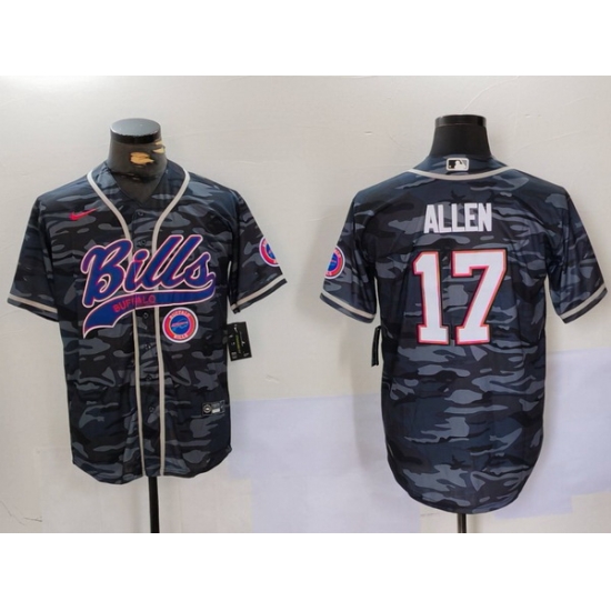 Men Buffalo Bills 17 Josh Allen Camo Team Cool Base Stitched Baseball Jersey Men Buffalo Bills 17 Josh Allen Camo Team Cool Base Stitched Baseball Jersey