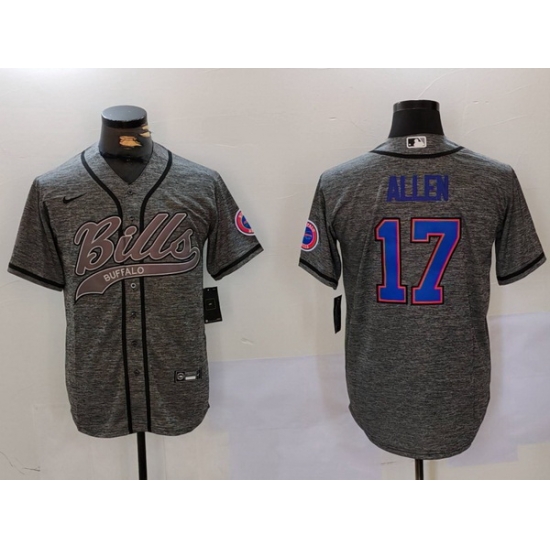 Men Buffalo Bills 17 Josh Allen Grey Team Cool Base Stitched Baseball Jersey 9 Men Buffalo Bills 17 Josh Allen Grey Team Cool Base Stitched Baseball Jersey 9