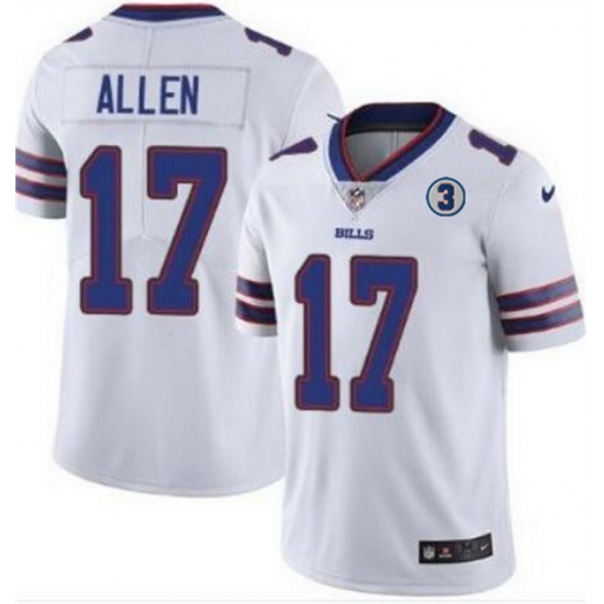 Men Buffalo Bills 17 Josh Allen White With NO 3 Patch Vapor Untouchable Limited Stitched NFL Jersey Men Buffalo Bills 17 Josh Allen White With NO 3 Patch Vapor Untouchable Limited Stitched NFL Jersey