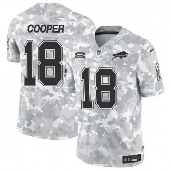 Men Buffalo Bills 18 Amari Cooper 2024 F U S E Arctic Camo Salute To Service Limited Stitched Football Jersey Men Buffalo Bills 18 Amari Cooper 2024 F U S E Arctic Camo Salute To Service Limited Stitched Football Jersey