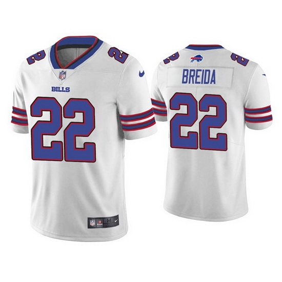 Men Buffalo Bills 22 Matt Breida White Vapor Untouchable Limited Stitched Jersey Men Buffalo Bills 22 Matt Breida White Vapor Untouchable Limited Stitched Jersey