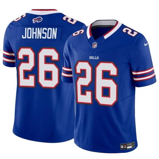 Men Buffalo Bills 26 Ty Johnson Royal 2024 F U S E Vapor Untouchable Limited Stitched Football Jersey Men Buffalo Bills 26 Ty Johnson Royal 2024 F U S E Vapor Untouchable Limited Stitched Football Jersey