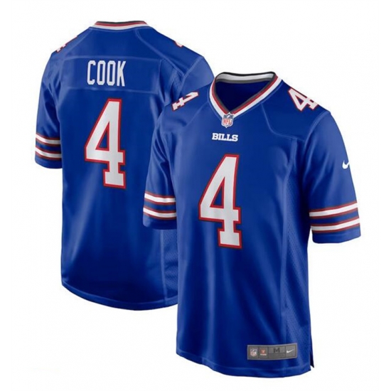 Men Buffalo Bills 4 James Cook Blue Stitched Game Football Jersey Men Buffalo Bills 4 James Cook Blue Stitched Game Football Jersey
