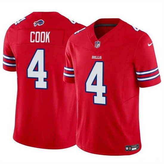 Men Buffalo Bills 4 James Cook Red 2023 F U S E Vapor Untouchable Limited Stitched Football Jersey Men Buffalo Bills 4 James Cook Red 2023 F U S E Vapor Untouchable Limited Stitched Football Jersey