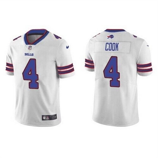 Men Buffalo Bills 4 James Cook White Vapor Untouchable Limited Stitched Jersey Men Buffalo Bills 4 James Cook White Vapor Untouchable Limited Stitched Jersey