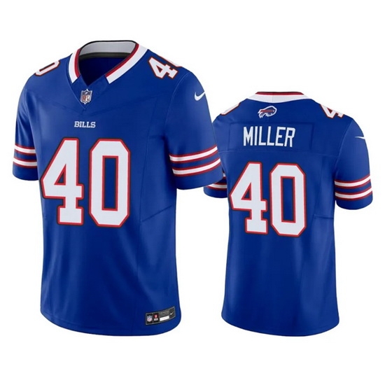 Men Buffalo Bills 40 Von Miller Blue 2023 F U S E Vapor Untouchable Limited Stitched Jersey Men Buffalo Bills 40 Von Miller Blue 2023 F U S E Vapor Untouchable Limited Stitched Jersey
