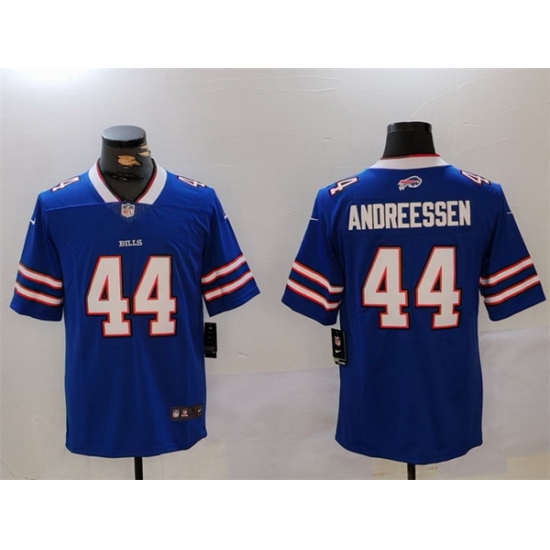 Men Buffalo Bills 44 Joe Andreessen Blue Vapor Untouchable Limited Stitched Jersey Men Buffalo Bills 44 Joe Andreessen Blue Vapor Untouchable Limited Stitched Jersey