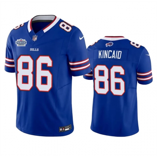 Men Buffalo Bills 86 Dalton Kincaid Blue 2023 F U S E With Prem1ere Patch Vapor Untouchable Limited Stitched Football Jersey Men Buffalo Bills 86 Dalton Kincaid Blue 2023 F U S E With Prem1ere Patch Vapor Untouchable Limited Stitched Football Jersey