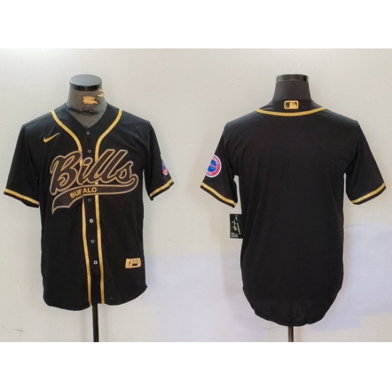 Men Buffalo Bills Blank Black Team Cool Base Stitched Baseball Jersey 1 Men Buffalo Bills Blank Black Team Cool Base Stitched Baseball Jersey 1