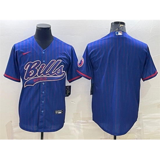 Men Buffalo Bills Blank Royal With Patch Cool Base Stitched Baseball Jersey Men Buffalo Bills Blank Royal With Patch Cool Base Stitched Baseball Jersey