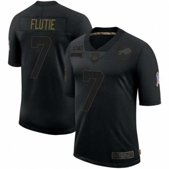 Men Buffalo Bills Doug Flutie Black Limited 2020 Salute To Service Jersey Men Buffalo Bills Doug Flutie Black Limited 2020 Salute To Service Jersey