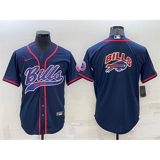 Men Buffalo Bills Navy Team Big Logo With Patch Cool Base Stitched Baseb Men Buffalo Bills Navy Team Big Logo With Patch Cool Base Stitched Baseb