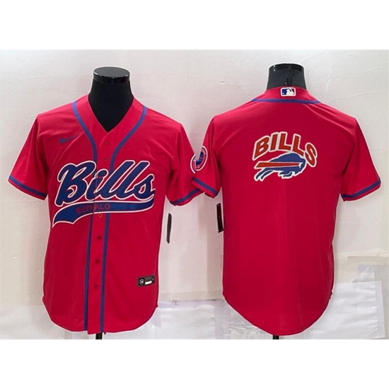 Men Buffalo Bills Red Team Big Logo With Patch Cool Base Stitched Baseb Men Buffalo Bills Red Team Big Logo With Patch Cool Base Stitched Baseb