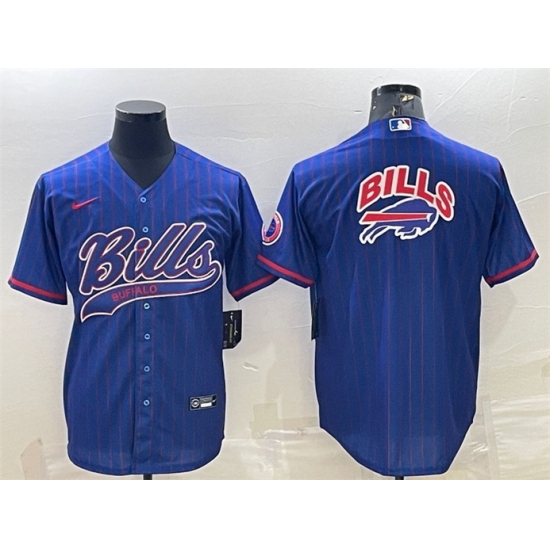 Men Buffalo Bills Royal Team Big Logo With Patch Cool Base Stitched Baseball Jersey Men Buffalo Bills Royal Team Big Logo With Patch Cool Base Stitched Baseball Jersey