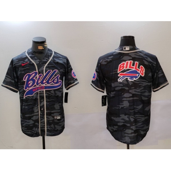 Men Buffalo Bills big logo Camo Team Cool Base Stitched Baseball Jersey Men Buffalo Bills big logo Camo Team Cool Base Stitched Baseball Jersey