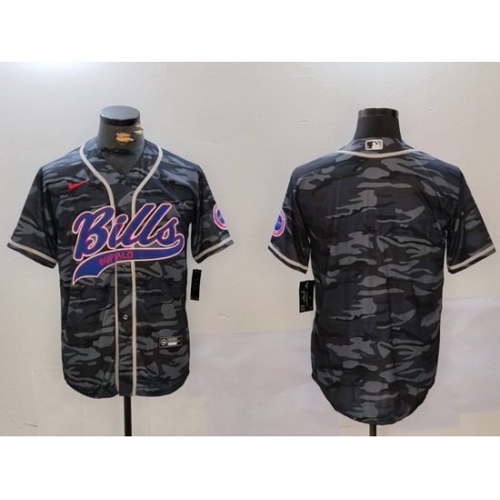 Men Buffalo Bills blank Camo Team Cool Base Stitched Baseball Jersey Men Buffalo Bills blank Camo Team Cool Base Stitched Baseball Jersey