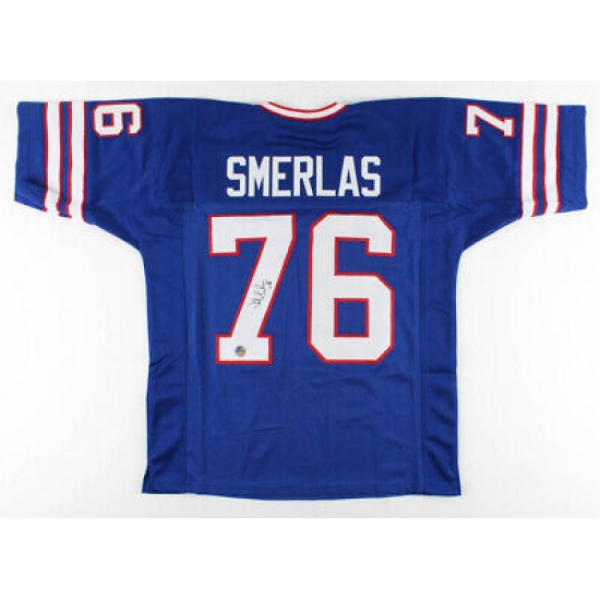 Men Buffalo bills #76 Fred Smerlas Blue jersey Men Buffalo bills #76 Fred Smerlas Blue jersey