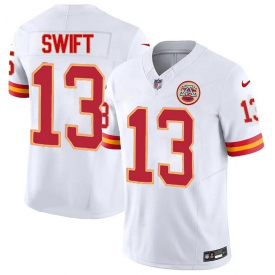 Men Kansas Chiefs #13 Taylor Swift White Stitched F U S E Home NFL Jersey Men Kansas Chiefs #13 Taylor Swift White Stitched F U S E Home NFL Jersey