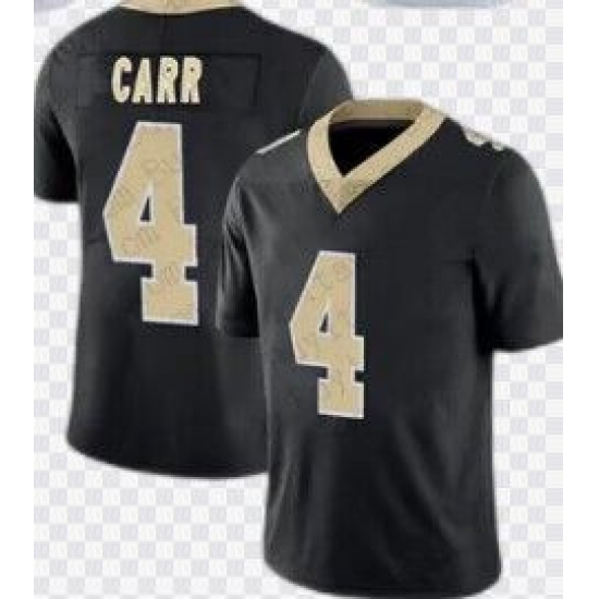 Men Saints 4 Derek Carr Black Limited Stitched Jersey Men Saints 4 Derek Carr Black Limited Stitched Jersey