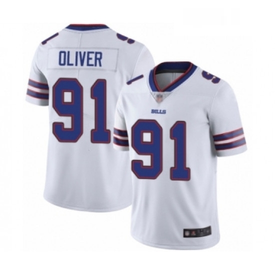 Mens Buffalo Bills 91 Ed Oliver White Vapor Untouchable Limited Player Football Jersey Mens Buffalo Bills 91 Ed Oliver White Vapor Untouchable Limited Player Football Jersey